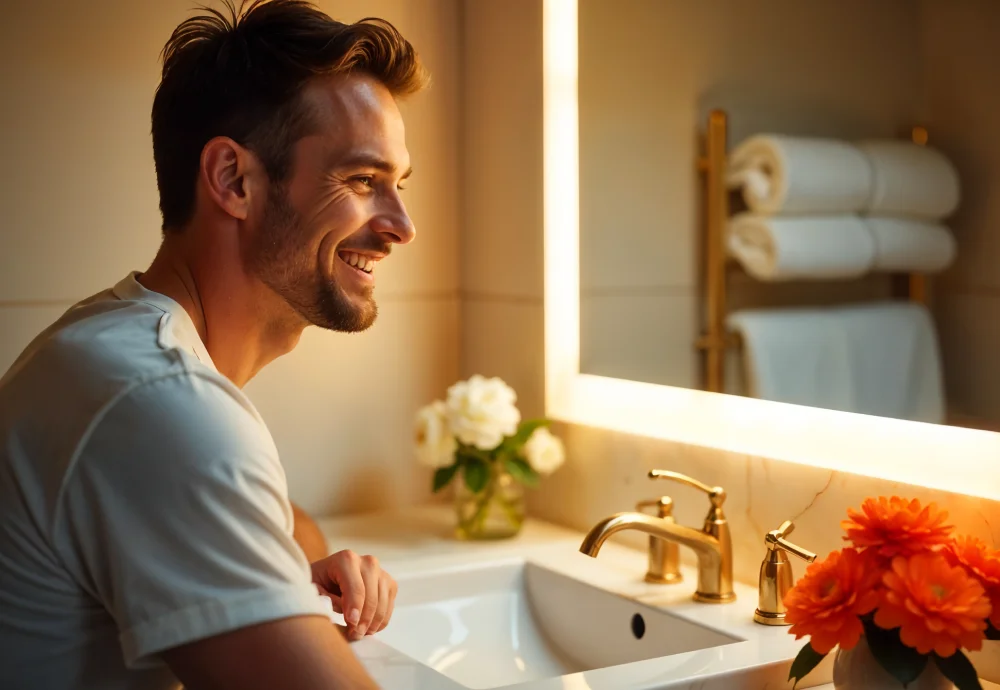 big vanity mirror with lights